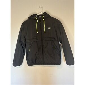 New balance jacket men M Puffer Water Wind Resistant Soft Touch Quilting Black